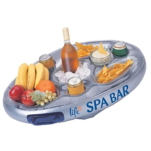 Life Floating Spa Bar - Inflatable Hot Tub Side Tray for Drinks and Snacks